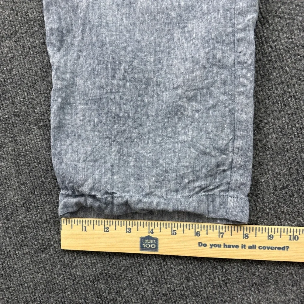Jos. A. Bank Linen Blend Trousers Mens 40x28 Blue Tailored Fit Drawstring Waist